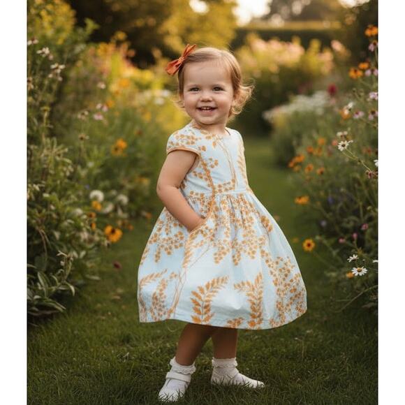 Toddler Girls' Eden Dress WITH POCKETS by Pink Chicken Size 2T - Picture 1 of 10